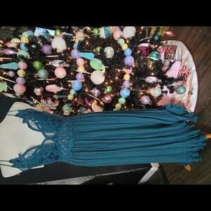 Free People Teal Adela Maxi Dress